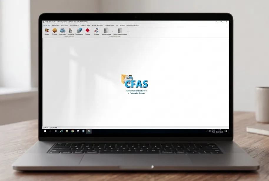 Tela do sistema ERP Corporativo na Nuvem